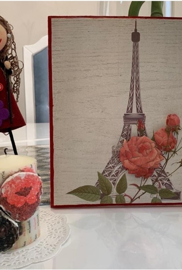 احدى الاعمال التي نفذتها الفنانة معصومة السكران