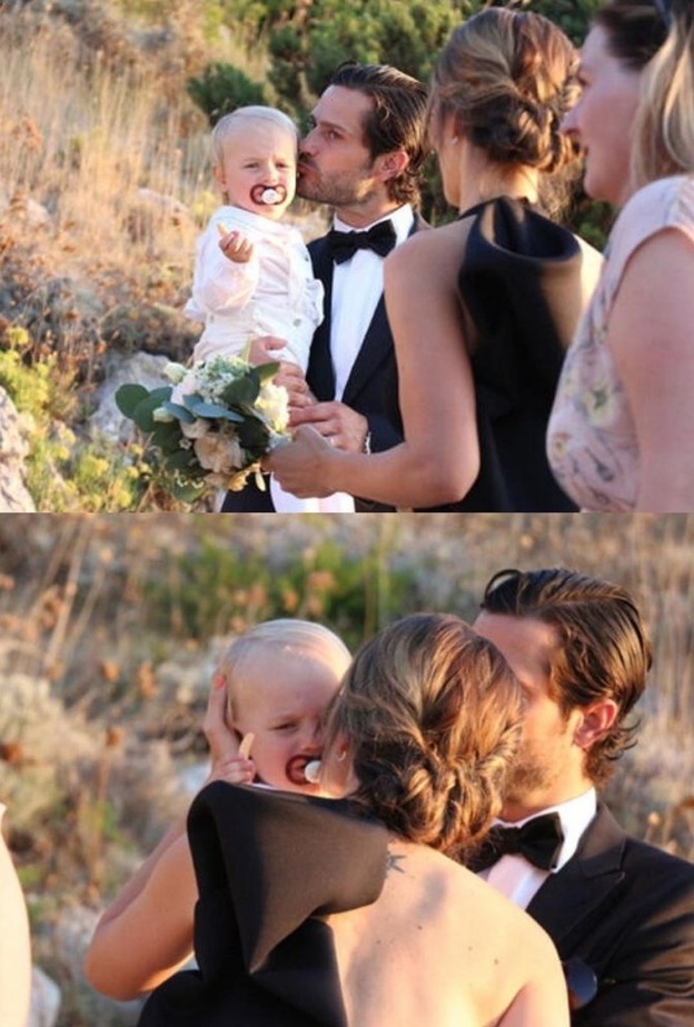 الأمير كارل فيليب وزوجته الأميرة صوفيا في حفل زفاف كارولينا بيهل