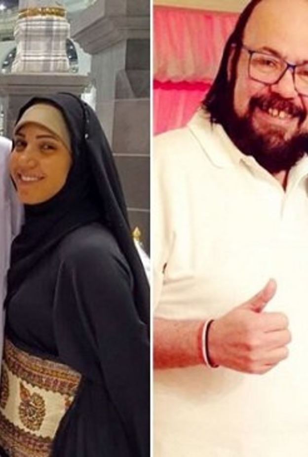 طلعت زكريا مع ابنته ايمي وهنا الزاهد