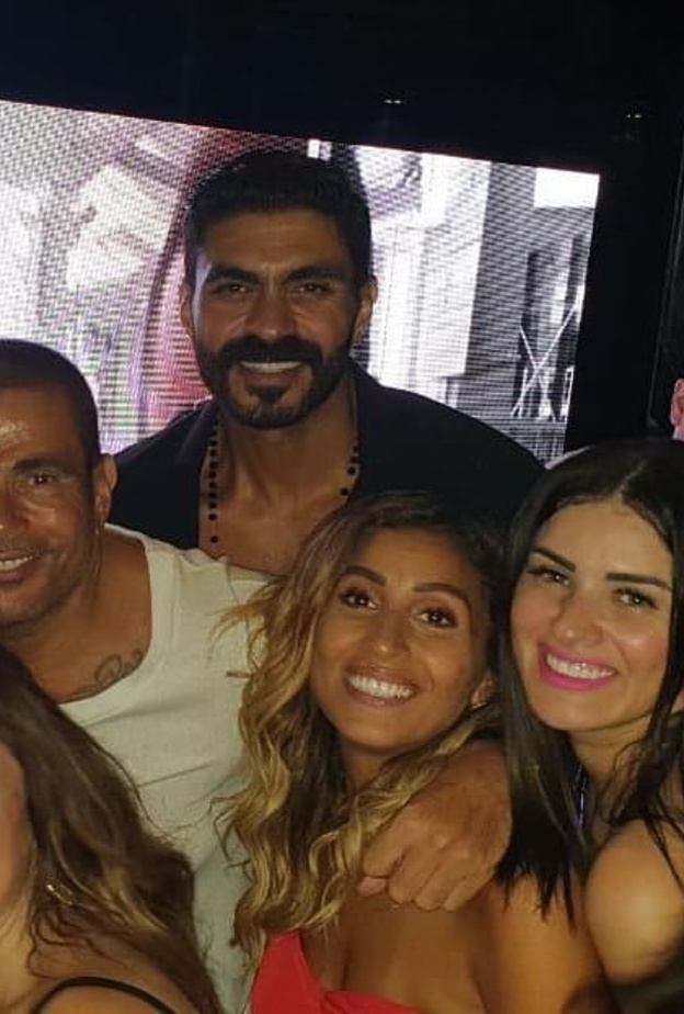 دينا الشربيني تحتفل بعيد ميلاد عمرو دياب