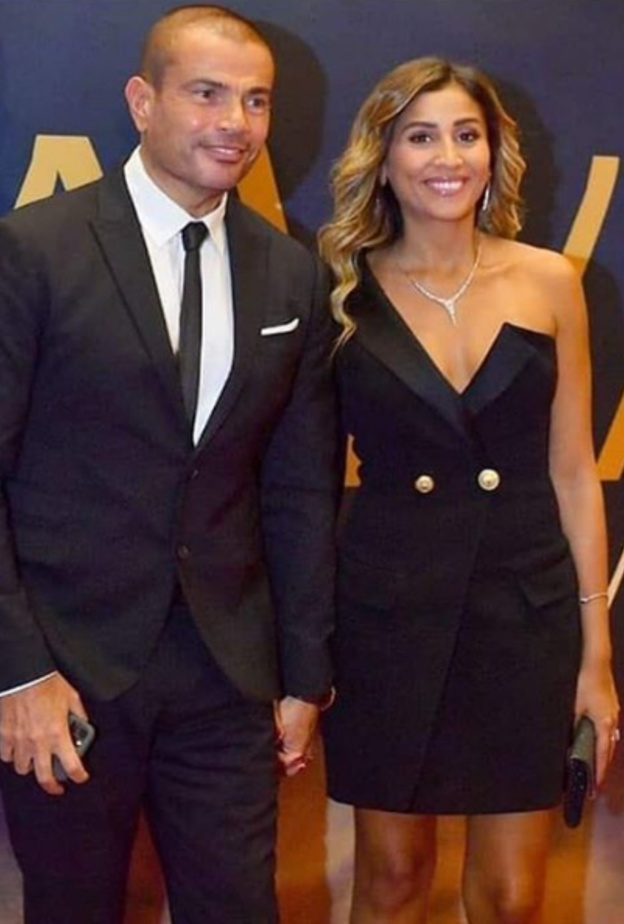 عمرو دياب ودينا الشربيني يخطفان الأنظار في السعودية