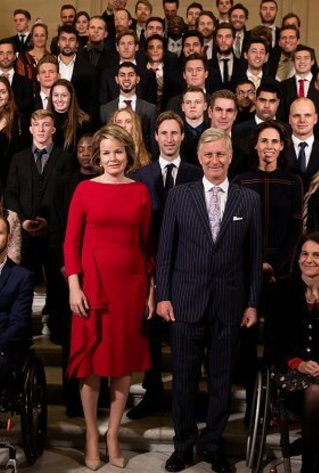 أناقة ملك وملكة بلجيكا في حفل الرياضيين