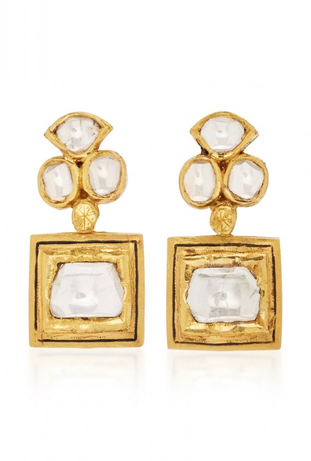 اقراط زمرد مربعة من Maria Jose Jewelry