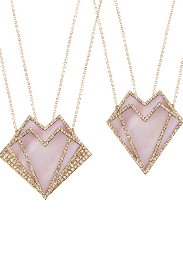  اقراط هندسية مزينة بالتنزانيت والمينا الملون من Sig Ward