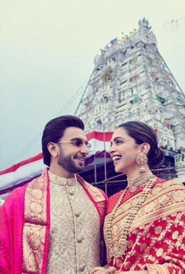 رانفير سينغ وديبيكا بادوكون يسافران إلى تيروباتي للاحتفال بعيد زواجهما
