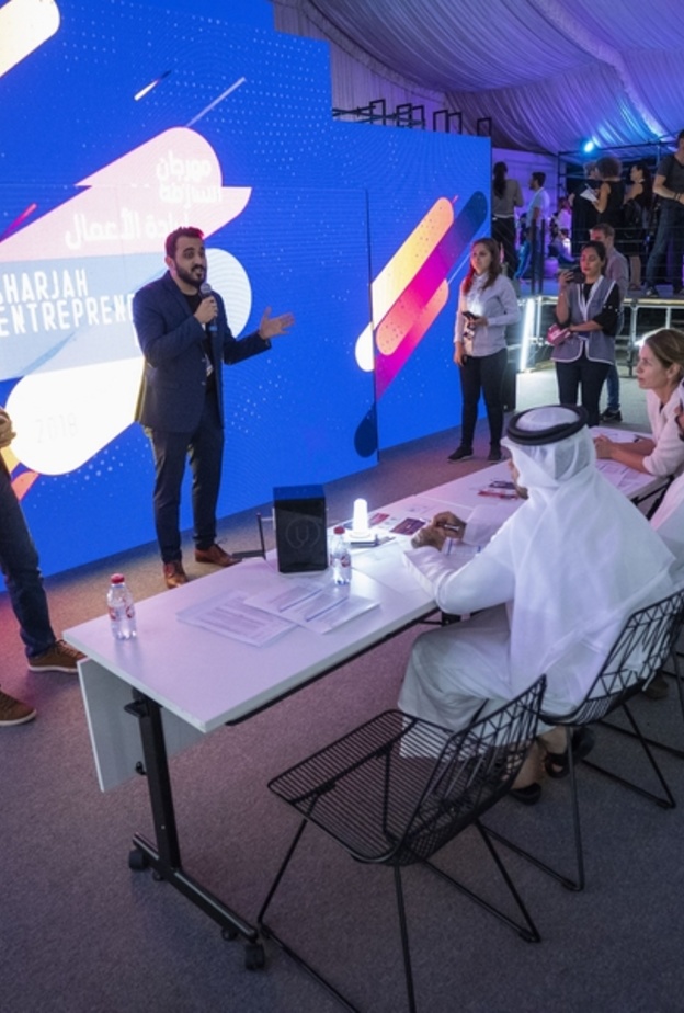 متحدثون عالميون يلهمون المشاركين بمهرجان الشارقة لريادة الأعمال 2019.. و"شراع" يطلق مسابقة لاختيار أفضل فكرة مشروع