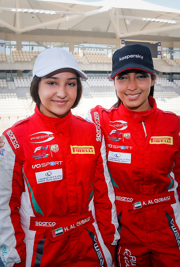 حمدة وآمنة القبيسي: للمرة الأولى في بطولة فورمولا 4 الإمارات