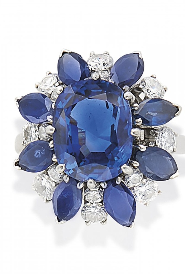 خاتم ياقوت أزرق من بولغاري