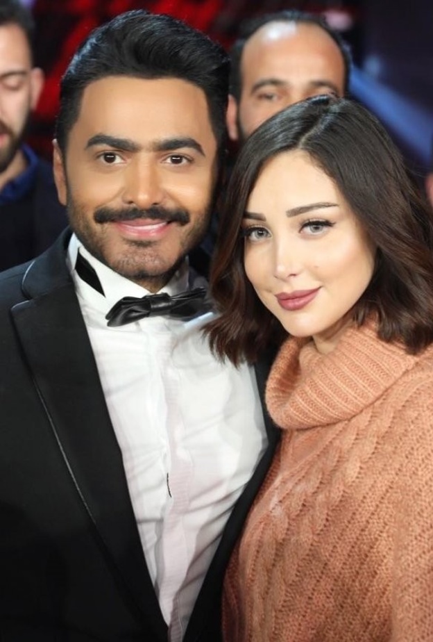 بسمة بوسيل وتامر حسني