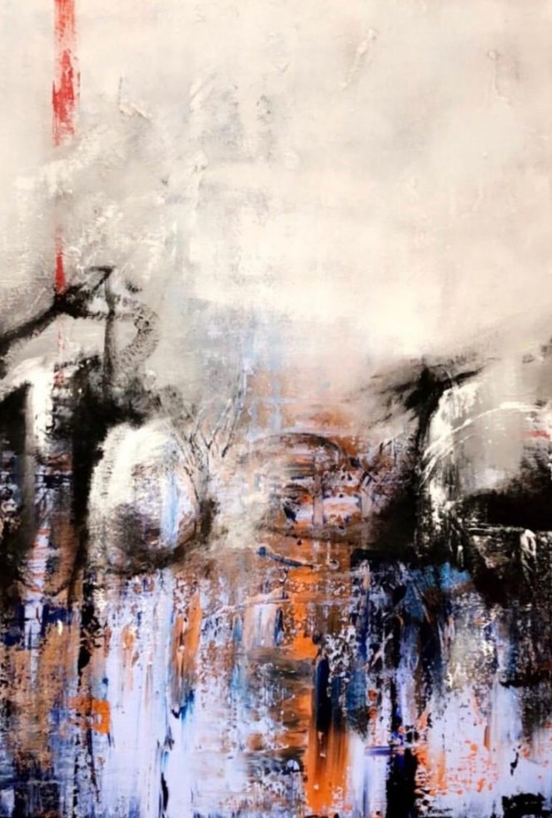  احدى لوحات الفنانة التشكيلية امل الشمراني