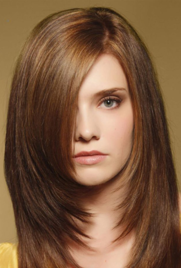 قصة الغرة لشكل الوجه المثلث