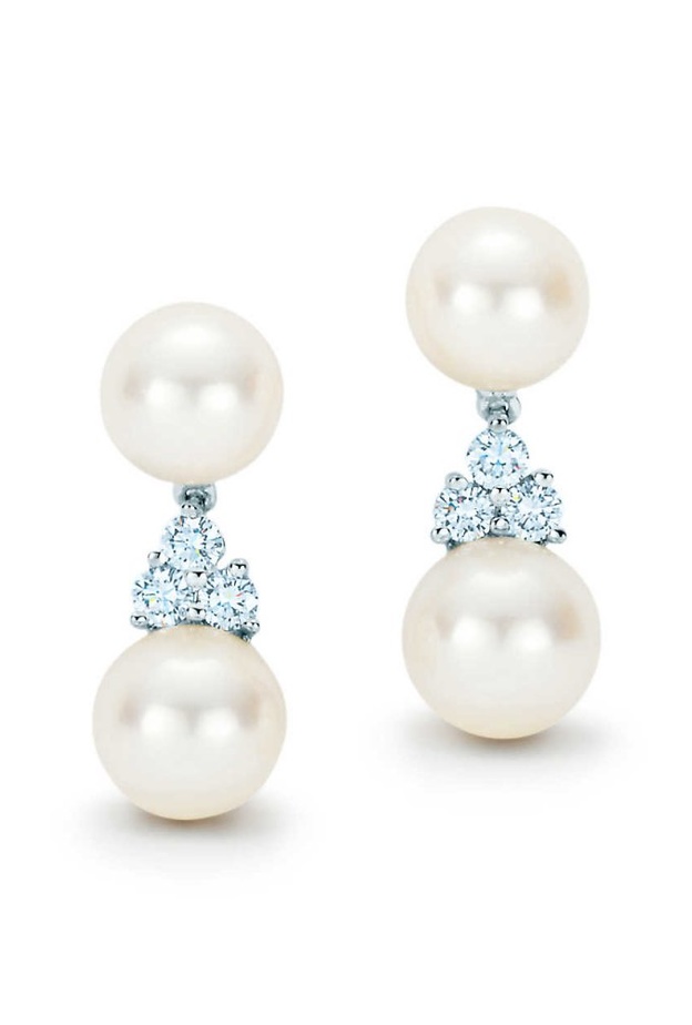 اجمل الاقراط الطويلة المرصعة بالماس و اللؤلؤ من شوبارد Chopard