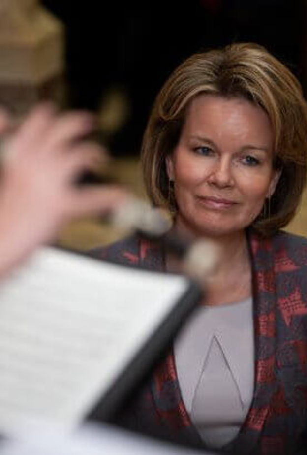 ملكة بلجيكا تزور المعهد الموسيقي الملكي في بروكسيل