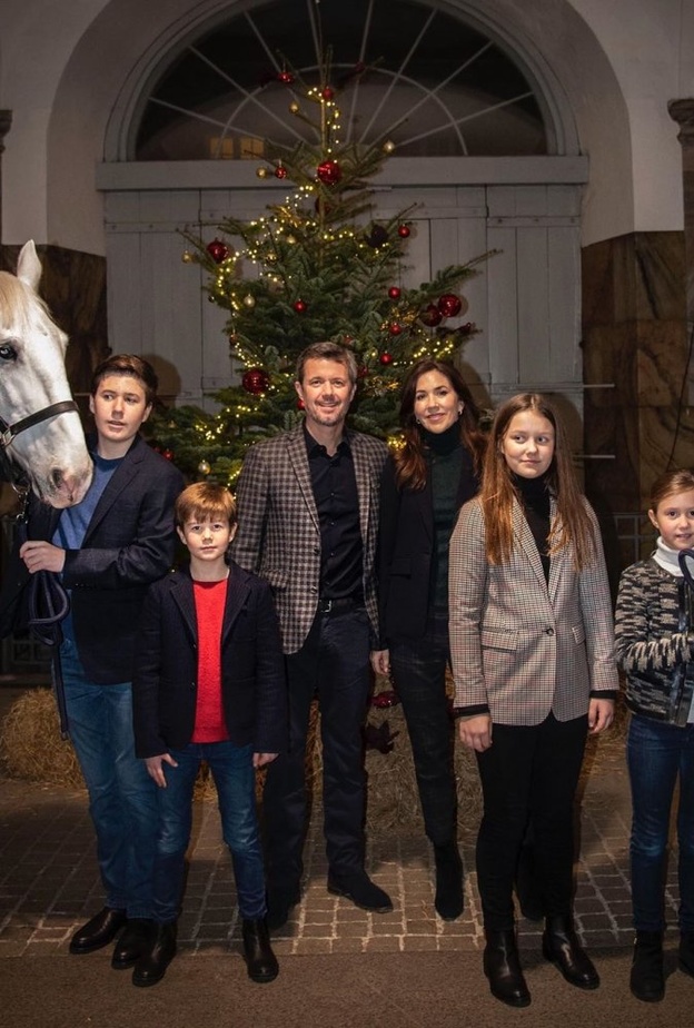 عائلة ولي عهد الدنمارك تشارك في فاعلية لتزيين الأشجار قبل رأس السنة