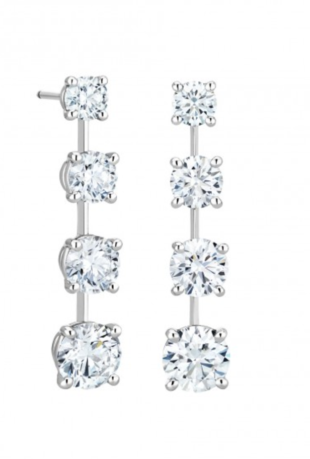 أقراط بلاتين وألماس 