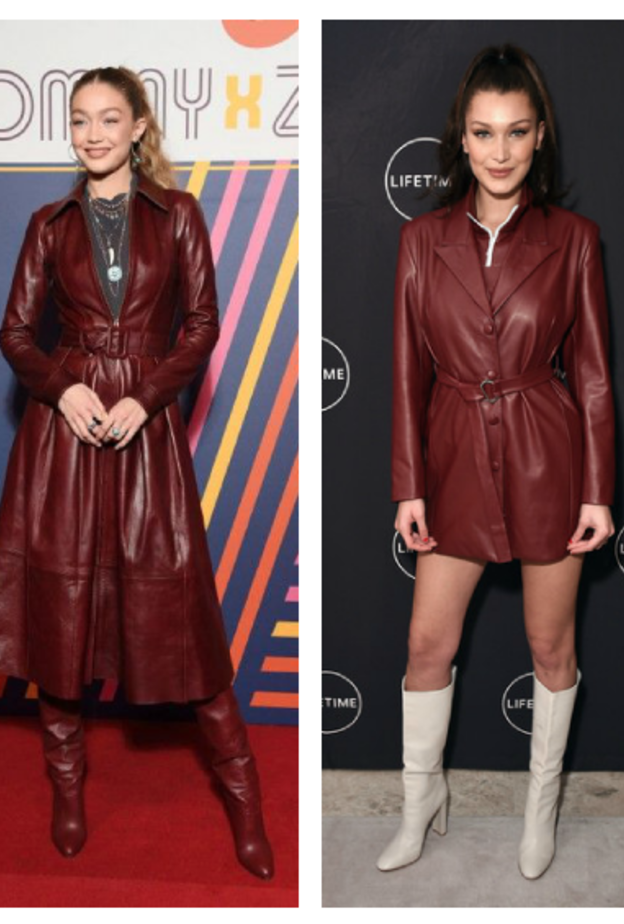 اطلالة لافتة في البليزر الجلد اعتمدتها بيلا حديد