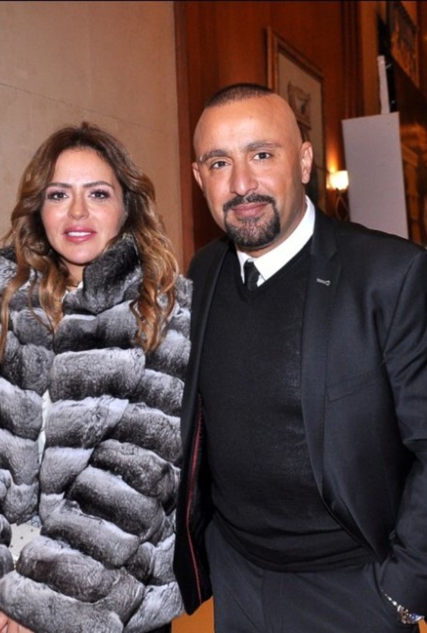 احمد السقا وزوجته مها الصغير خلال تكريمهما