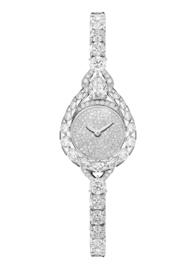 ساعات فخمة مرصعة بالألماس الأبيض