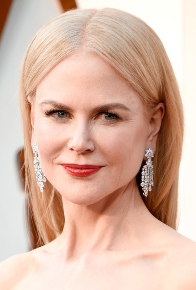 احمر شفاه مرجاني بأسلوب Nicole Kidman في حفل جوائز الاوسكار 2018