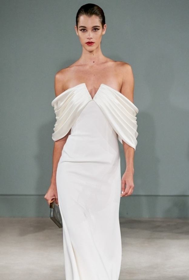 Alexis Mabille فستان أبيض اوف شولدرز