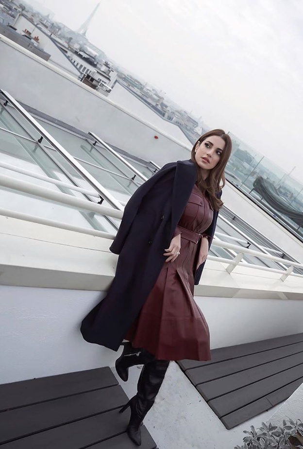 درة زروق أنيقة في اطلالة باللون الأسود من ديور