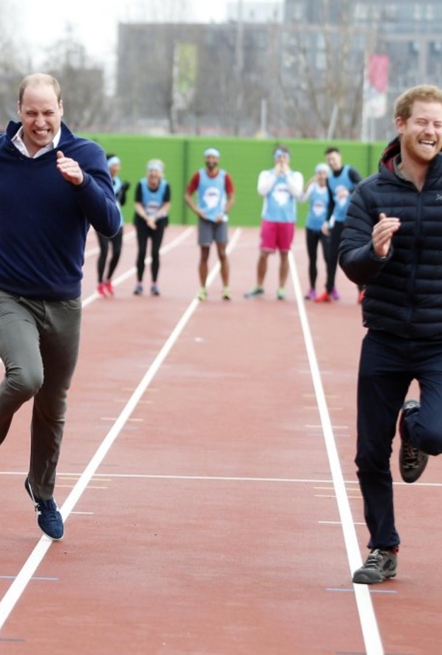 الأمير ويليام والأمير هاري في مارثون سابق