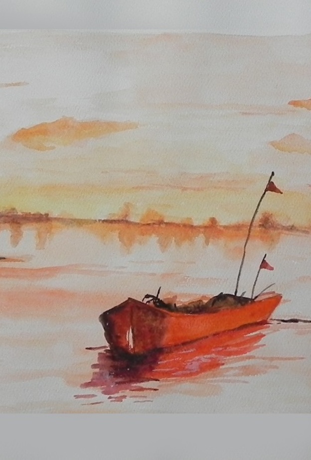 إحدى أعمال الفنانة التشكيلية السعودية إيمان الغامدي