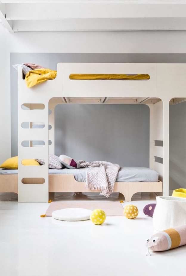 تصميم الخزائن مع السرائر الطابقية لغرف الأطفال