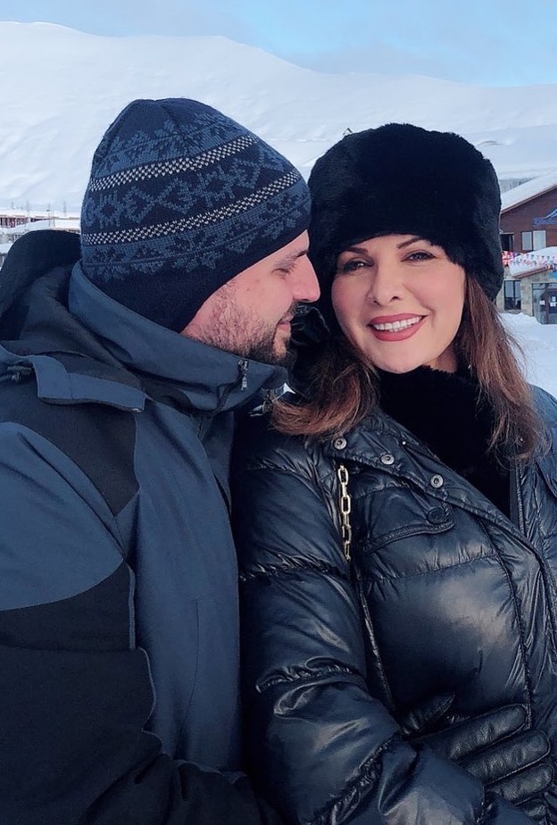 جومانا بو عيد وزوجها 