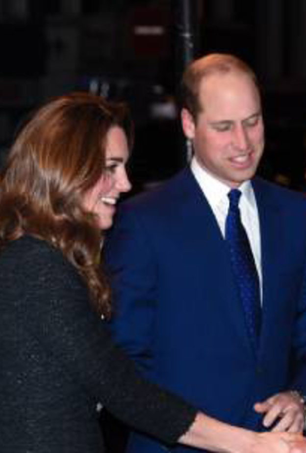 الأمير وليام وكيت ميدلتون في عرض مسرحي في لندن