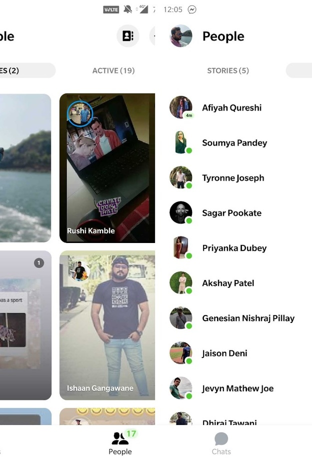 تصميم فيسبوك ماسنجر الجديد يزيل علامتي التبويب chatbots و الاكتشاف