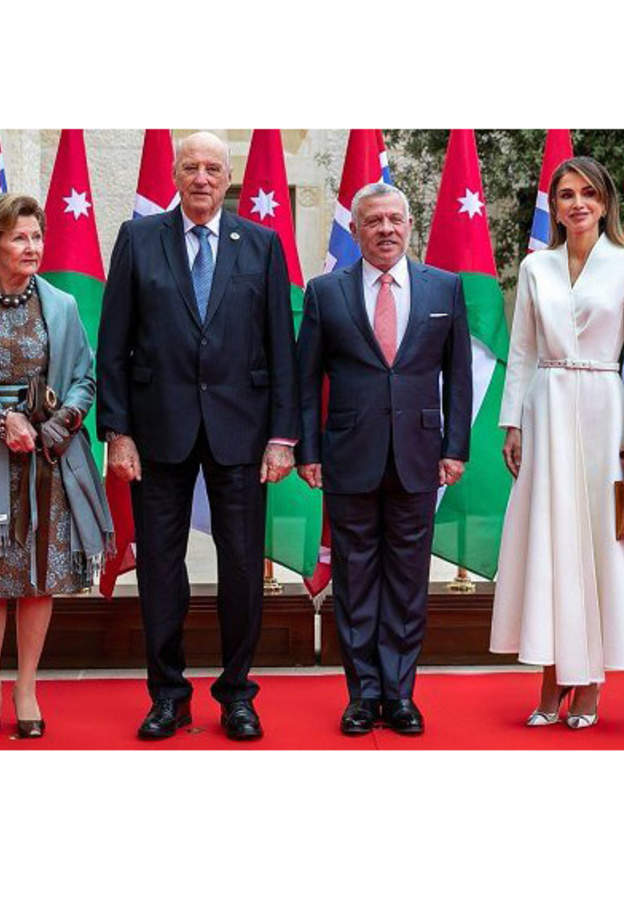 الملك عبدالله الثاني يستقبل ملك وملكة النرويج