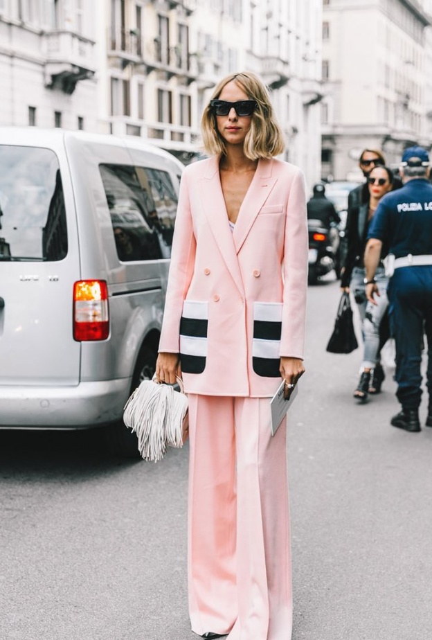 اجمل اطلالات بالبدلة الرسمية الفضفاضة مع الكسرات من ستريت ستايل