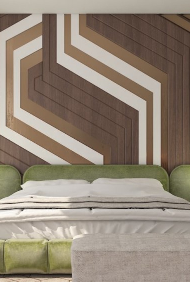  الدرجات الترابية مع اللون الأخضر الجذاب لغرف نوم جذابة ومريحة