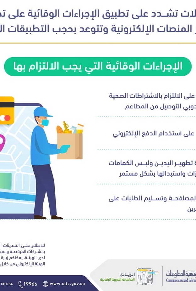 هيئة الاتصالات تضيف 10 تطبيقات جديدة لقائمة توصيل الطلبات
