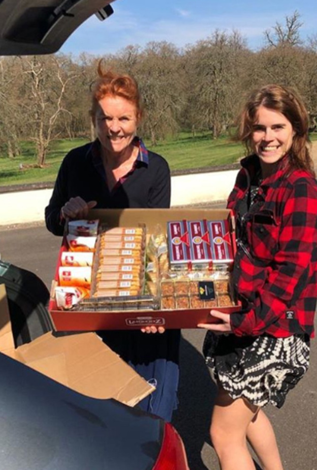 دوقة يورك والأميرة يوجين وزعتا 100 كغ من الحوليات على الطواقم الطبية