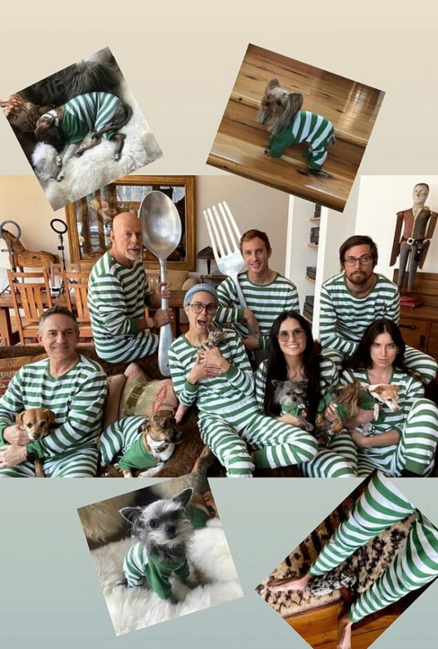 عائلة بروس ويليس و ديمي مور 