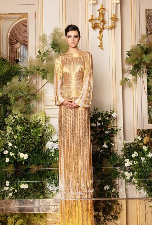  فساتين خطوبة ناعمه للمحجبات من رامي العلي