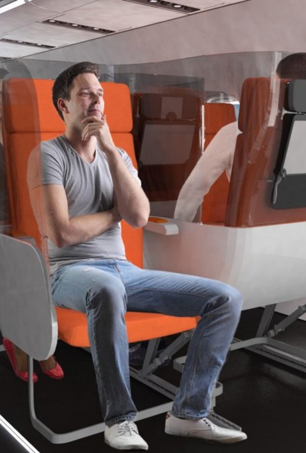 أفكار جديدة لتصميم مقعد الطائرة لضمان الصحة والسلامة