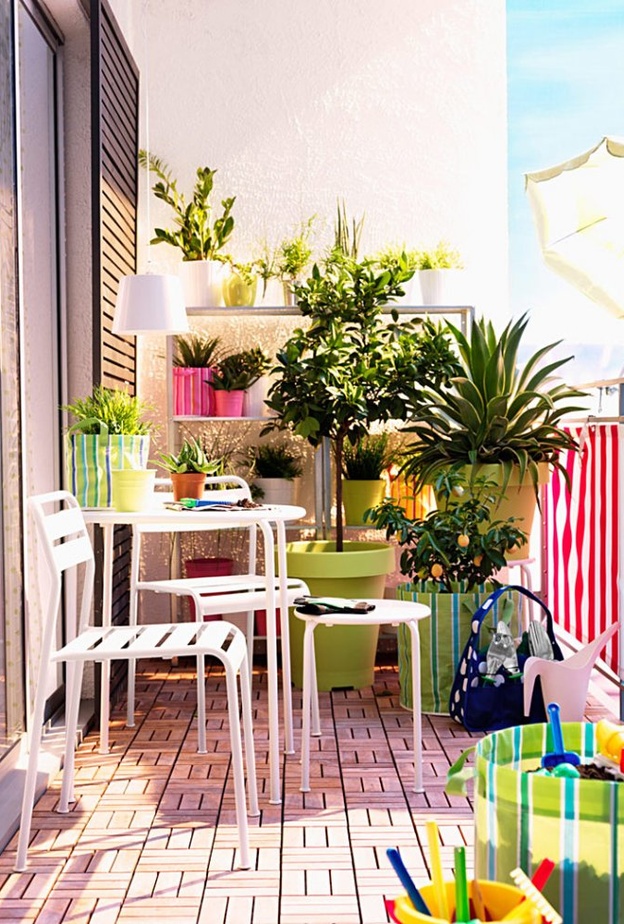  تجميع أحواض النباتات لديكورات زوايا الشرفات