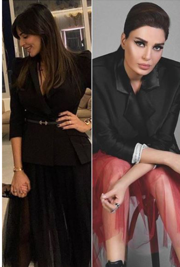  نسقي التنورة التول مع البلايزر الأسود بأسلوب نادين نجيم وسيرين عبد النور