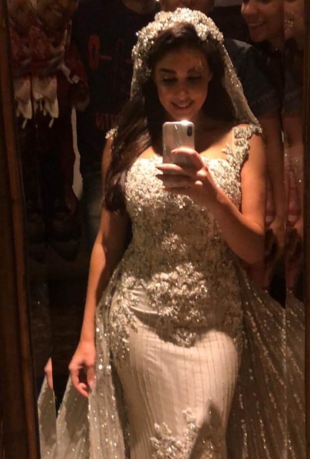  فستان زفاف ياسمين صبري بمسلسل ليلة هنا وسرور