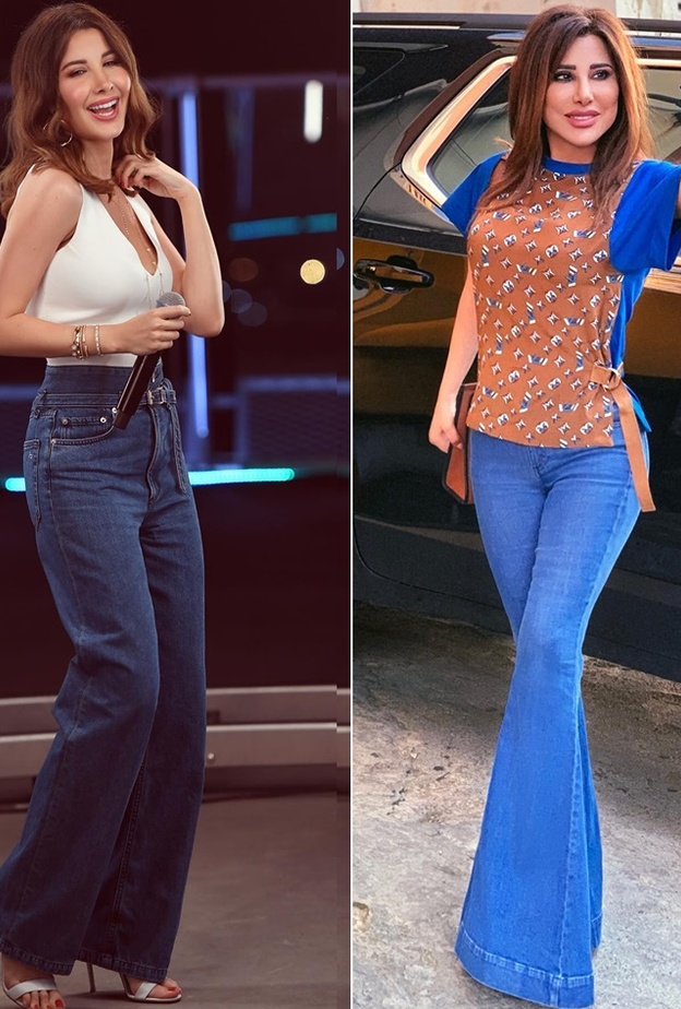 من الأجمل والأكثر أناقة بموضة الجينز بين نجوى كرم ونانسي عجرم