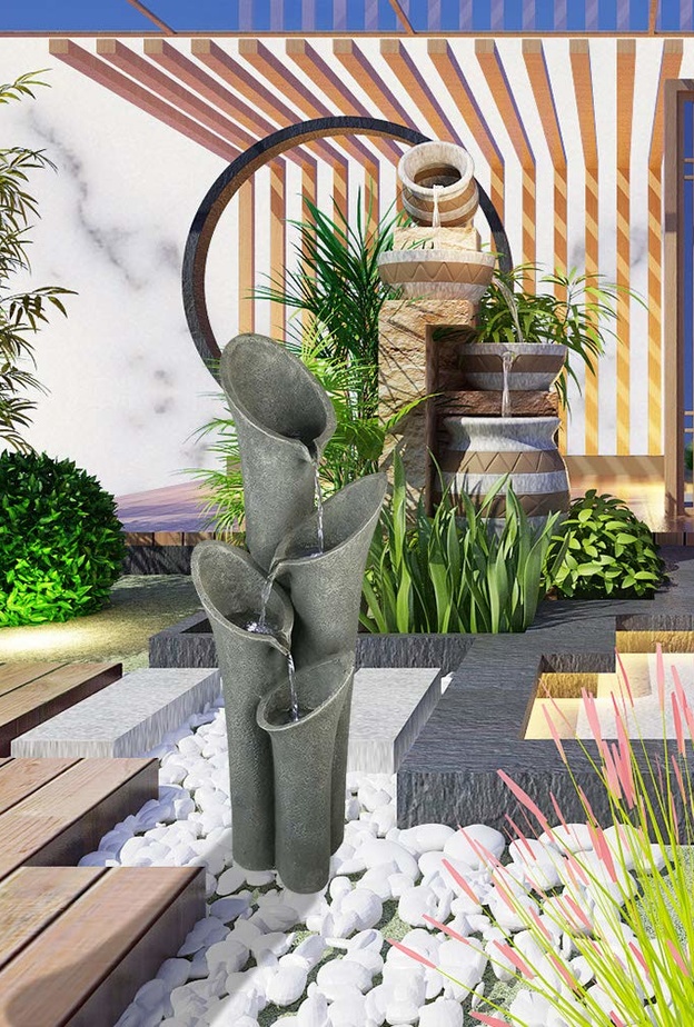 تصميم بحرة مودرن لحديقة منزلك