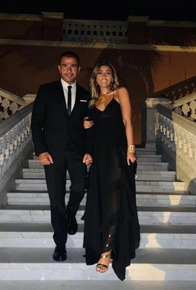 دينا الشربيني مع عمرو دياب