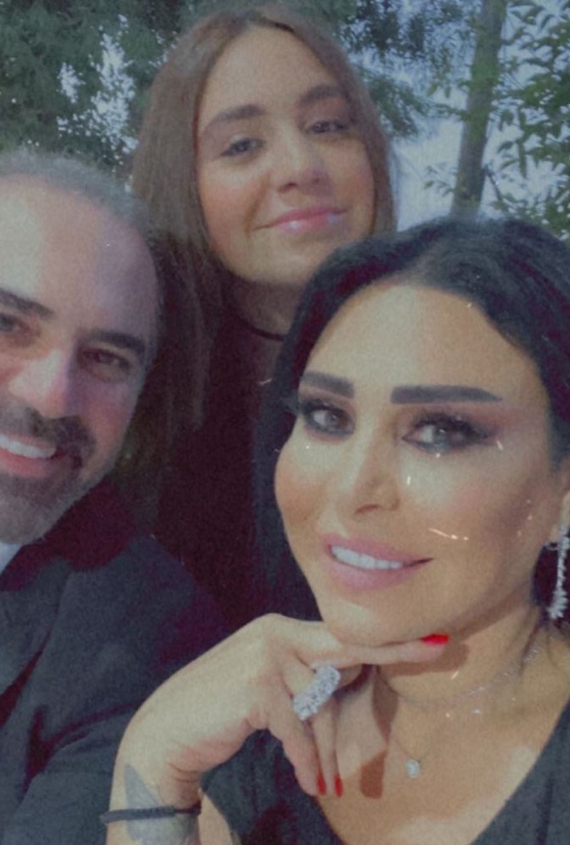 وائل جسار وزوجته وابنته