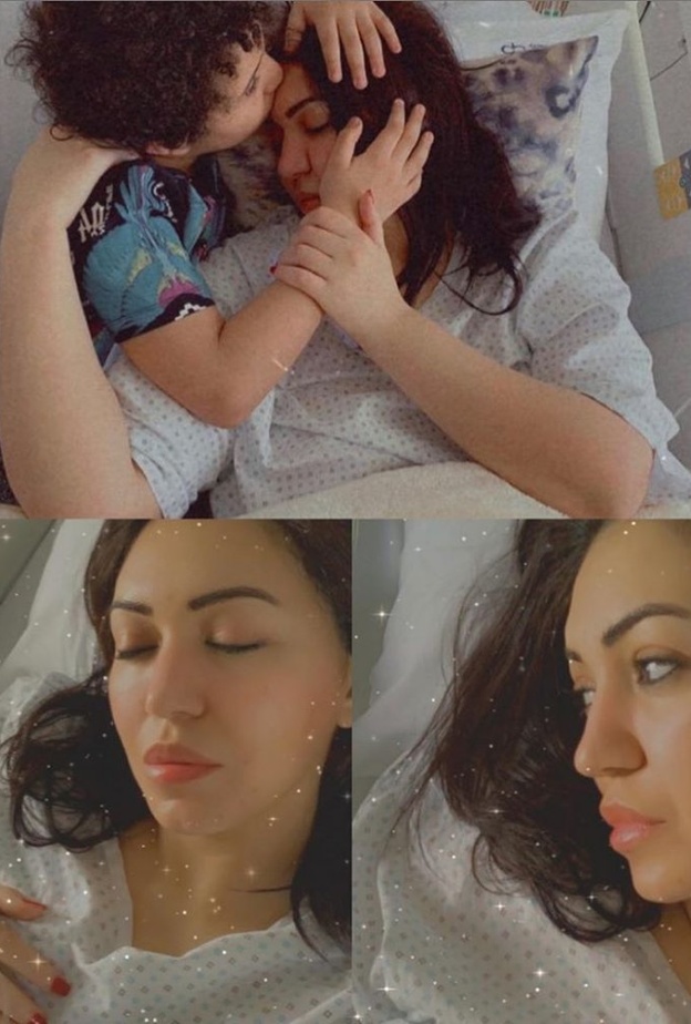 أسما لمنور في الستشفى