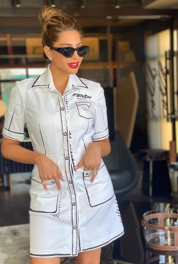 اجمل اطلالات فوز الفهد باللون الابيض وافكار تنسيق موديلات من نفس اللون