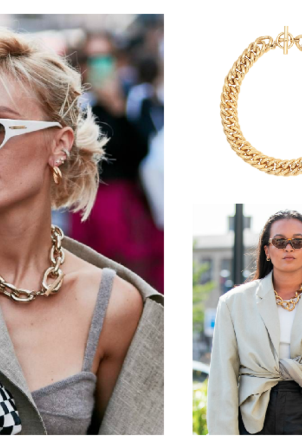 السلاسل الذهبية موضة هذا الموسم
