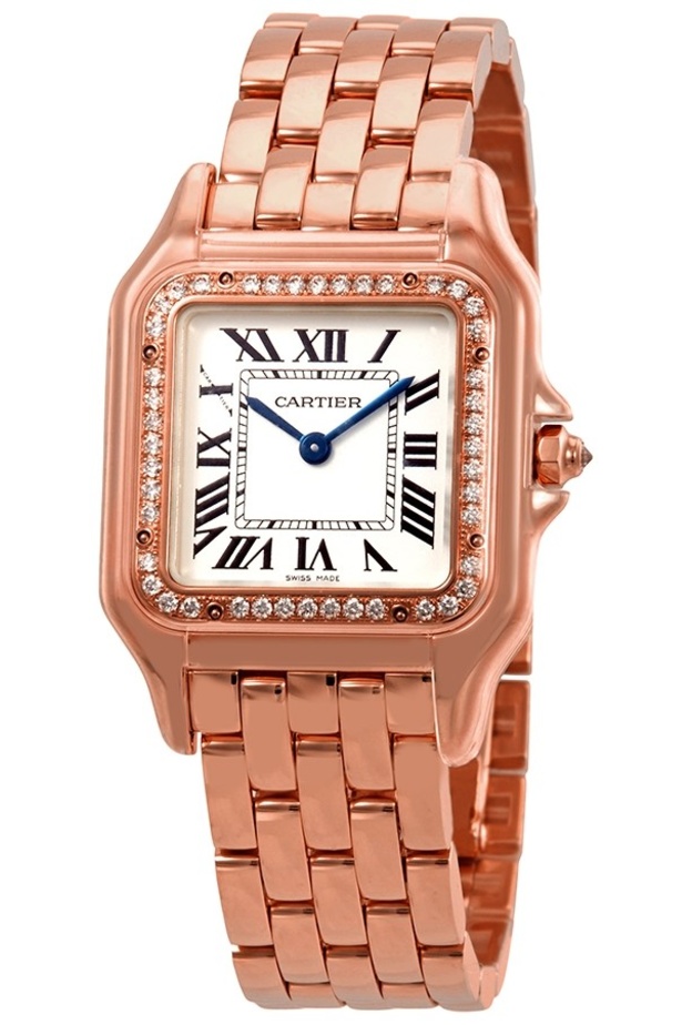 ساعة من المجموعات الكلاسيكية من Cartier مصنوعة من الذهب الوردي